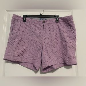 2/$25 🎉 OLD NAVY everyday shorts - purple eyelet size 14